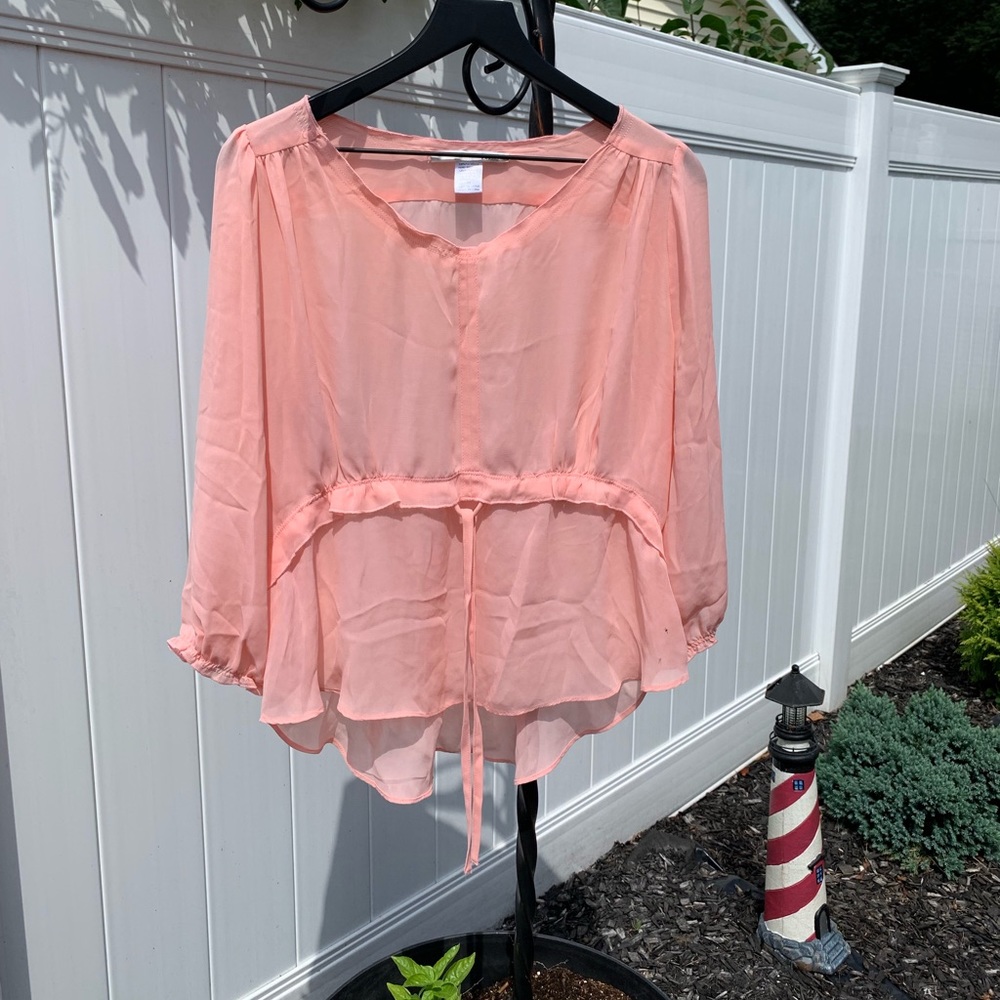 Coral Sheer Blouse